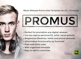 Promus – DJ / Producer Music Muse Template
