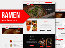 Ramen Warrior – Asian Restaurant Muse Template YR
