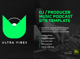 Ultra Vibes – DJ / Producer Podcast Muse Site Template