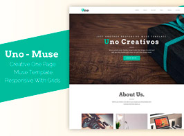 Uno – Responsive One Page Muse Template