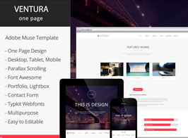 Ventura – Parallax One Page Adobe Muse Template