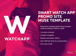 WatchApp – Smart Watch App Promo Muse Template