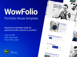WowFolio – Responsive Portfolio / Resume Muse Temp