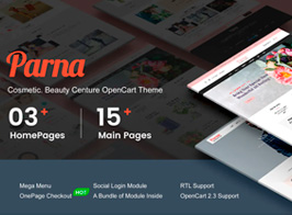 Parna – Cosmetic, Beauty OpenCart 2.3 Theme