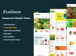Ecogreen – Organic Fruit Vegetable Shopify Theme