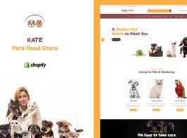 Kate – Dog & Pets Food Store Shopify Theme