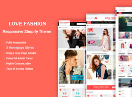 LoveFashion – Multipurpose Sections Drag & Drop Builder Shopify Theme