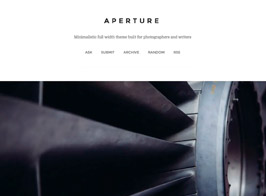 Aperture – Single Column Tumblr Theme