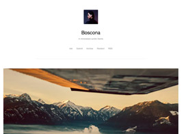 Boscona – Minimal One Column Tumblr Theme