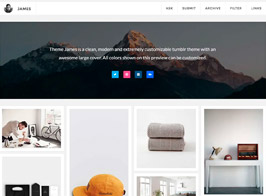 James – Modern Grid Tumblr Theme