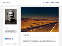 Mattison – Content Focus Tumblr Theme