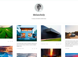 Melancholy – Minimalistic Fullscreen Tumblr Theme