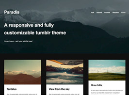 Paradis – A Minimalistic Grid Tumblr Theme