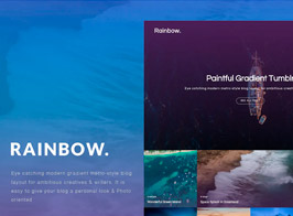 Rainbow | Gradient Grid Tumblr Theme