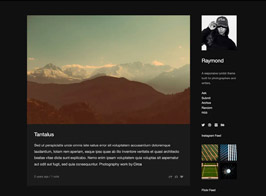 Raymond – Single Column Sidebar Tumblr Theme
