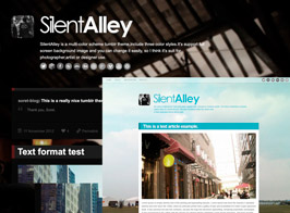 Silent Alley – Responsive Multi-Color Tumblr Theme