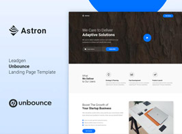 Astron – Business Unbounce Landing Page Template