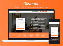 Cleanaa — Cleaning Services Unbounce Landing Page Template