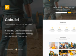 Cobuild – Unbounce Construction Landing Page Template