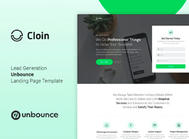 Cloin – Business Unbounce Landing Page Template