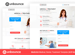 Mediclick – Unbounce Medical Landing Page Template
