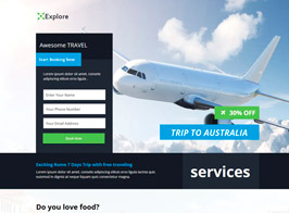 Explore – Travel Unbounce Template
