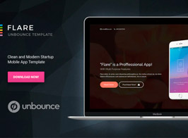 Flare – Unbounce Startup Landing Page