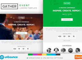 Unbounce – Event Landing Page Template Gather