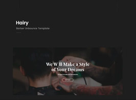Hairy – Barber Unbounce Template