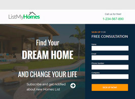 Homes Realestate Unbounce Landing Page