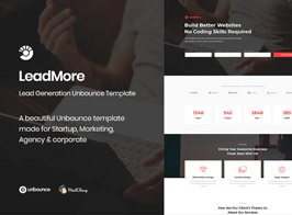 Leadmore – Lead Generation Unbounce Landing Page