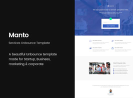 Manto – Services Unbounce Landing Page
