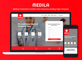 Medila – Medical Treatment & Health Care Unbounce Landing Page Template