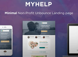 MyHelp – Non Profit Unbounce Landing Page Template