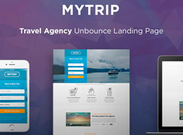 MyTrip – Travel Agency Unbounce Template