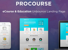 ProCourse – Unbounce Ecourse Landing Page