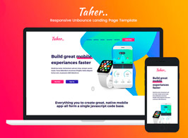 Taher – Responsive Unbounce Landing Page Template
