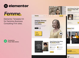 Femme – Feminine Business Consulting Elementor Template Kit