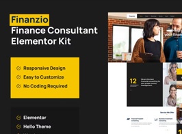 Finanzio – Financial Advisor Elementor Template Kit