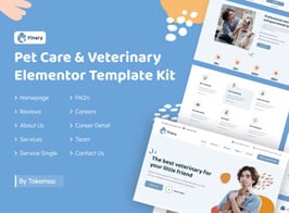Finary | Pet Care & Veterinary Elementor Template Kit
