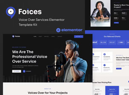 Foices – Voice Over Services Elementor Template Kit