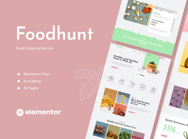 Foodhunt – Food Catering Service Elementor Template Kit