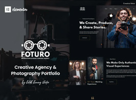 Foturo – Photography Portfolio & Creative Agency Elementor Template Kit