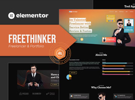 Freethinker – Freelancer & Portfolio Elementor Template Kit