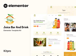 Fruju – Juice Bar & Drink Brand Elementor Template Kit