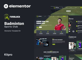 Furblock – Badminton Club Elementor Template Kit