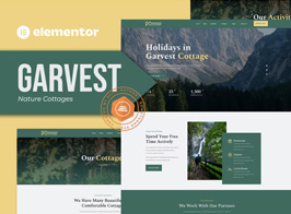 Garvest – Nature Cottages Elementor Template Kit