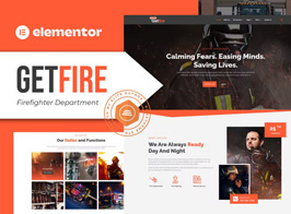 Getfire – Firefighter Department Elementor Template Kit