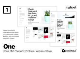One – Simple & Minimal Ghost Theme