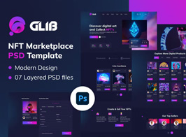 Glib | NFT Marketplace Elementor Pro Template Kit